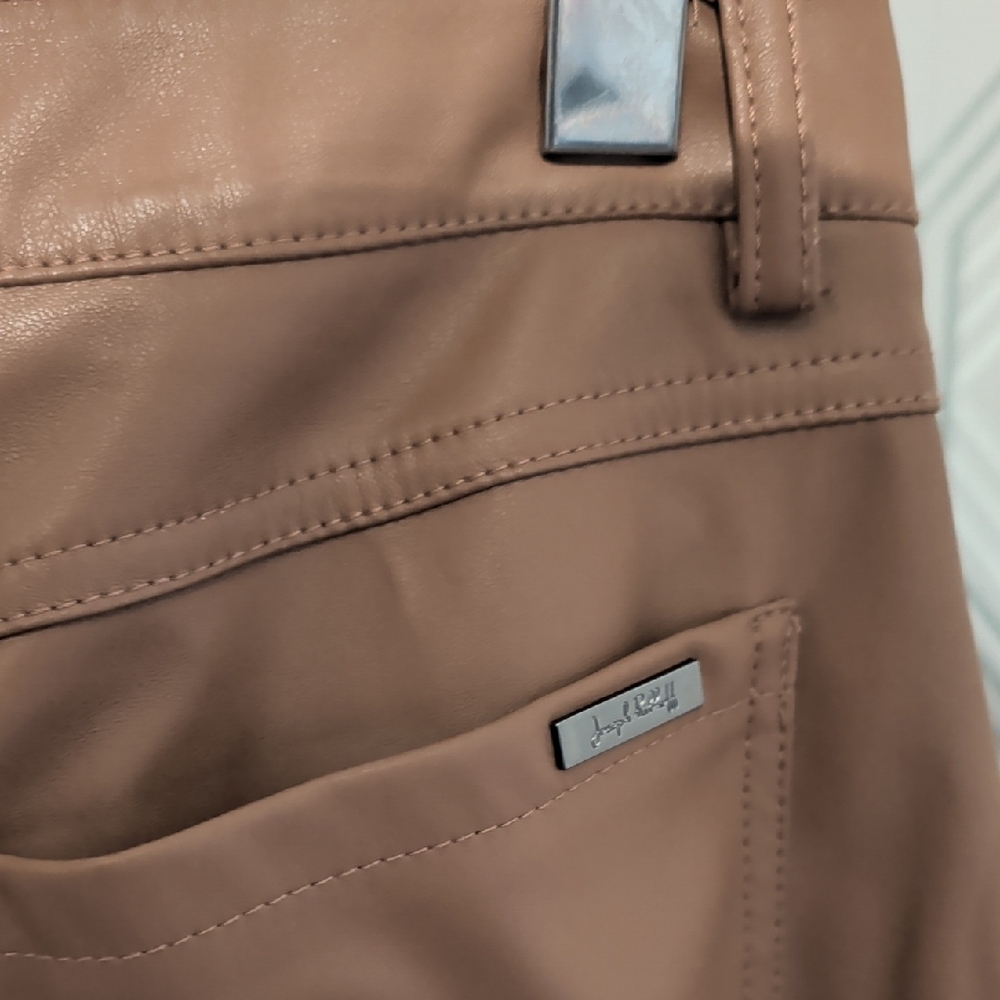 Joseph Ribkoff Tan Leather Jacket - Picture 3 of 5